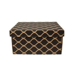 35x27x18cm Czarne Pudełko - Ziplock Box Kraft